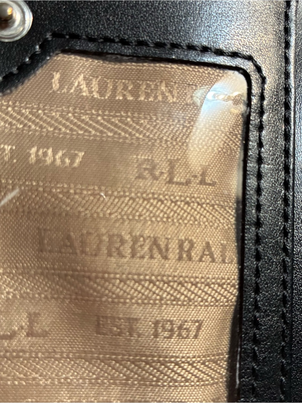 Lauren Ralph Lauren Silver Leather Continental Wallet with Logo Plate - Picture 8 of 10